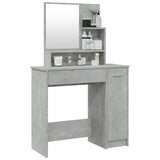 Dressing Table with Mirror Concrete Grey 86.5x35x136 cm 802961