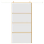 Sliding Door Gold 102.5x205 cm Frosted ESG Glass and Aluminium 155183