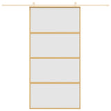 Sliding Door Gold 102.5x205 cm Frosted ESG Glass and Aluminium 155183