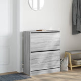 Shoe Cabinet Grey Sonoma 80x34x96.5 cm Engineered Wood 839971