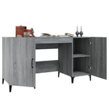 Desk Grey Sonoma 140x50x75 cm Engineered Wood 817553