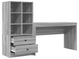 Desk with Drawer with Shelf with Storage 2 pcs Grey Sonoma 3337334
