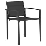Outdoor Furniture Set 9 pcs Black and Anthracite Textilene 3422884