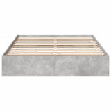 Bed Frame with Drawers without Mattress Concrete Grey 160x200 cm 3280646