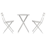 Folding Bistro Set 3 pcs Beige Steel 42002971