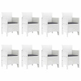 Garden Dining Set 9 pcs Light Grey Polypropylene 3378750