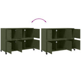 Sideboard Olive Green 100.5x39x72 cm Steel 846744