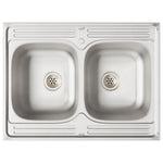 Kitchen Cabinet with Door Lucca 2 pcs Brown 80 x 46 x 81.5 cm 3315020