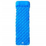Inflating Camping Mattress with Pillow 1-Person Blue 4007110