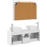 Bathroom Cabinet Set 4 pcs White Engineered Wood 3406375