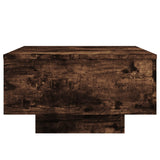 Coffee Table with LED Lights Smoked Oak 55x55x31 cm 836578