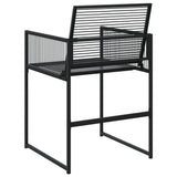Garden Chairs 4 pcs Black Poly Rattan 4008578