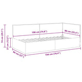 Corner Bed Frame with Headboard Taupe 90 x 190 cm Fabric 42016460