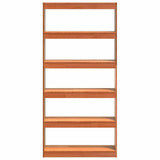 Book Cabinet Wax Brown 80 x 30 x 167.5 cm Solid Pine Wood 869871