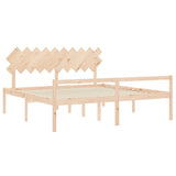 Senior Bed without Mattress 200x200 cm Solid Wood 3195566