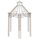 Garden Pavilion Antique Brown 400x258x378 cm Iron 314000