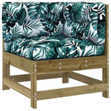 Corner Sofa with Cushions Impregnated Wood Pine 825547