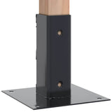 Post Bases Square 12 pcs Anthracite 46x46 mm Powder-coated Steel 42000019
