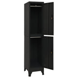 Locker Cabinet Black 38x45x180 cm Steel 339778