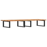 Basin Shelf Wall Mounted Steel and Solid Wood Acacia 3302837