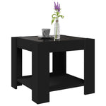 ZNTS Coffee Table with LED Black 53x53x45 cm Engineered Wood 847540