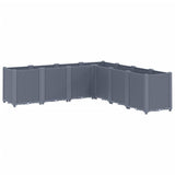 ZNTS Garden Planter Grey 160x160x53 cm PP 367866