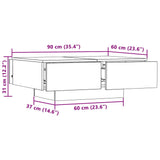 Coffee Table Sonoma Oak 90x60x31 cm Engineered Wood 804178