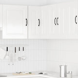Kitchen Wall Corner Cabinet "Kalmar" High Gloss White Engineered Wood 853619