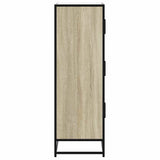 Highboard Sonoma Oak 68x35x106.5 cm Engineered Wood and Metal 849070