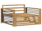 Outdoor Sofa Solid Acacia Wood White 3439146