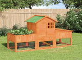 Rabbit Hutch Brown 170x63x113 cm Solid Wood Pine 172292