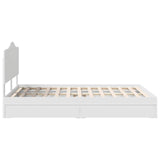Storage Bed with Headboard White 140 x 190 cm Engineered Wood 3413506