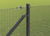 Outdoor Welded Wire Fence with Spikes 12 x 1.5 m Grey Mesh 3352175