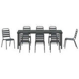 Garden Dining Set 9 pcs Anthracite Powder-Coated Steel 3379302