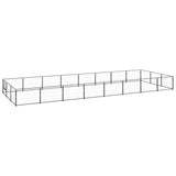 Dog Kennel Black 24 m Steel 3082132