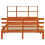 Bookcase Bed without Mattress Wax Brown 120x200cm Solid Wood Pine 3322774