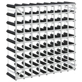 Wine Rack for 72 Bottles Black Solid Pine Wood 325916