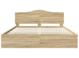 Bed Frame Sonoma Oak 150 x 200 cm Solid Pine Wood 3413292