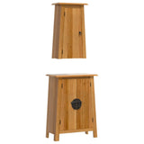 2 Piece Bathroom Furniture Set Solid Wood Pine 3223458