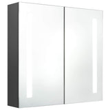 Bathroom Cabinet Grey MDF board with melamine finish, glass Medium 326520