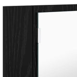 Bathroom Mirror Cabinet with Shelf Black Oak 80 x 12 x 45 cm 886228