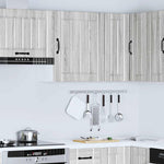 ZNTS Kitchen Wall Cabinet Lucca Grey Sonoma Engineered Wood 853809