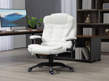 Boucle Six-Point Massage Office Chair - White T3398P330373