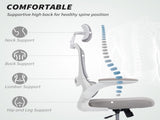 Mesh Back Office Chair, with Lumbar Support - Grey T3398P425008