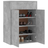 Shoe Cabinet Concrete Grey 60x35x84 cm Engineered Wood 801075