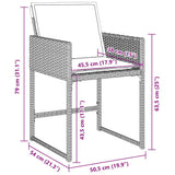 Garden Dining Set 9 pcs Light Grey Poly Rattan 3380736