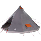 Tipi Tent with Roof Grey and Orange 560 x 560 x 300 cm Taffeta 42000983
