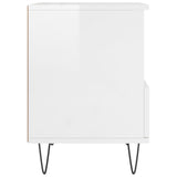 Bedside Cabinet High Gloss White 40x35x50 cm Engineered Wood 830624