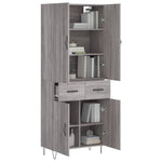 Highboard Grey Sonoma 69.5x34x180 cm Engineered Wood 3198183