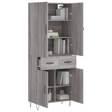 Highboard Grey Sonoma 69.5x34x180 cm Engineered Wood 3198183